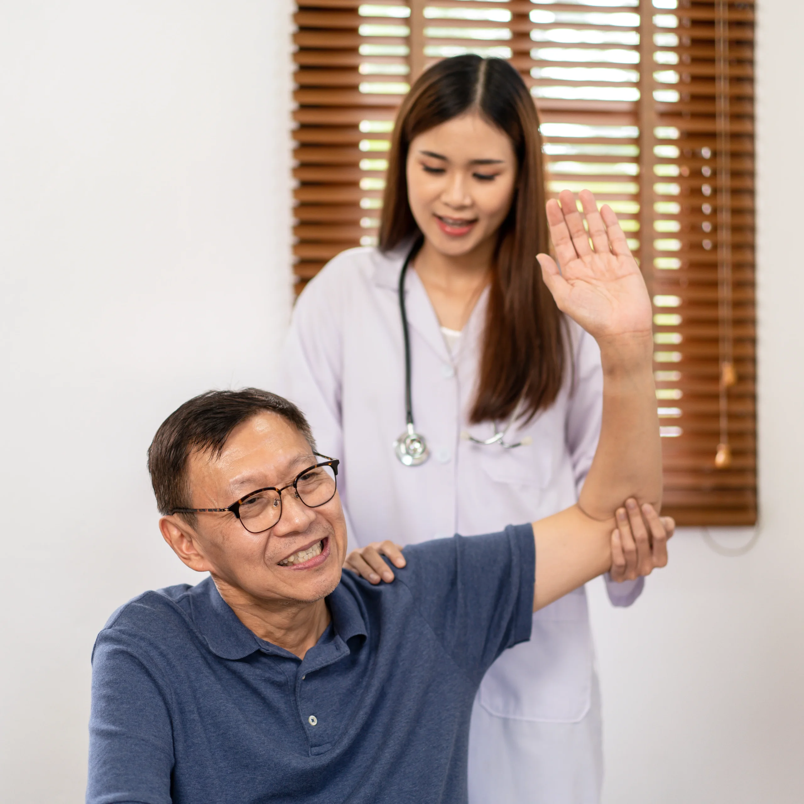 Vestibular Rehabilitation Calgary physiotherapist guiding a patient through balance and coordination exercises